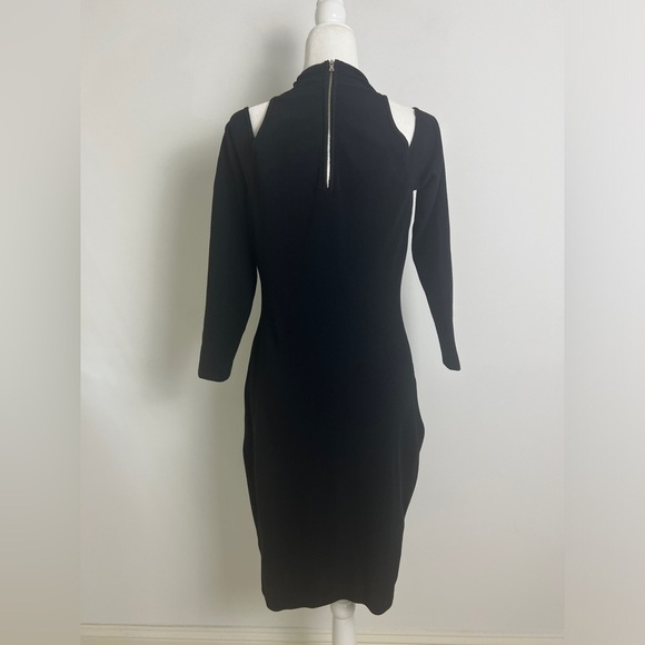 Milly Infusion Black Off The Shoulder Bodycon Chic Classic Sheath Dress - Picture 5 of 12